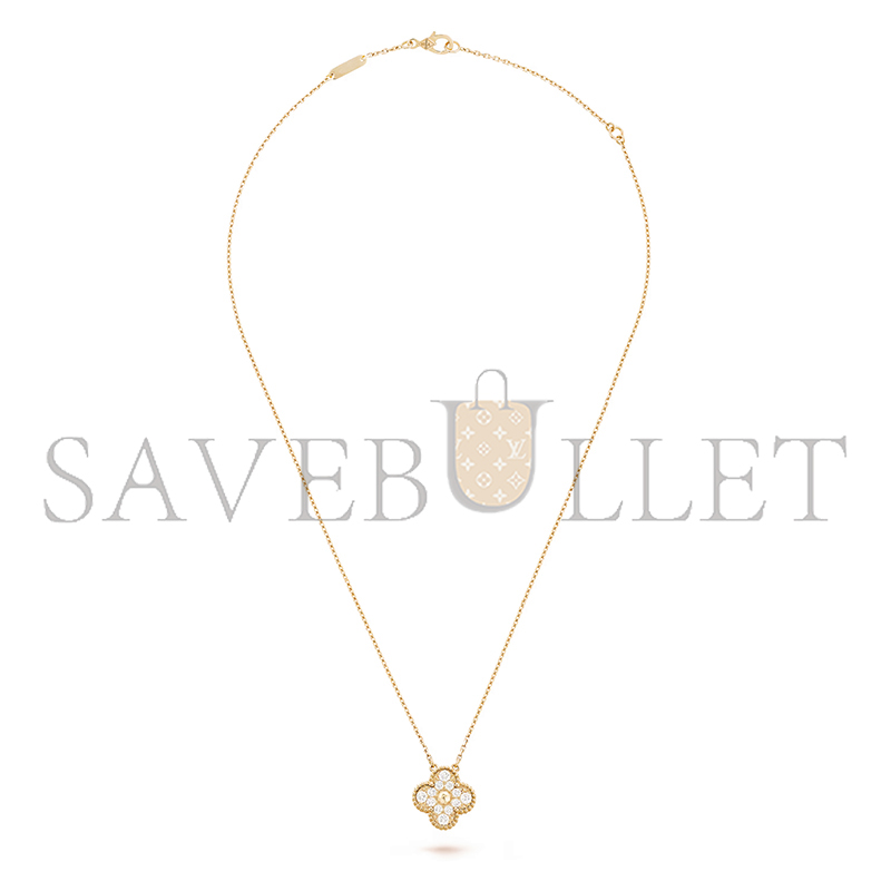 v*n cl*f vintage alhambra pendant18k yellow gold, Di*m*nd vcara45300